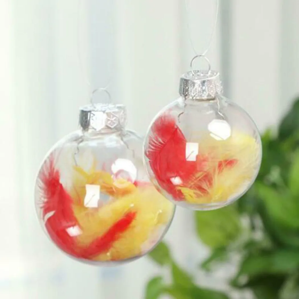 10pcs 8cm10cm christmas clear plastic ball baubles fillable christmas tree balls ornaments xmas hanging pendant home decoration free global shipping