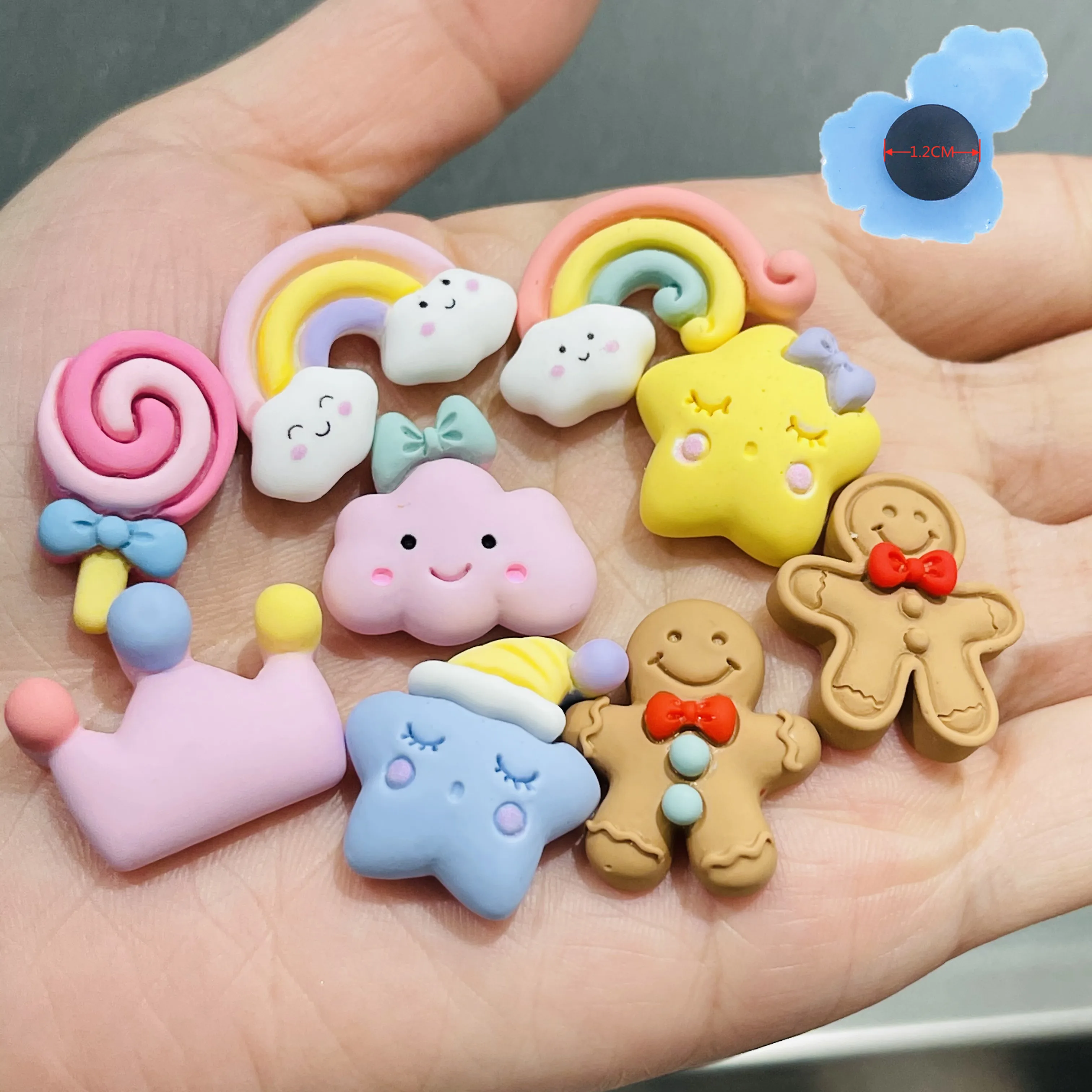 Cute 1Pcs Gingerbread Man Rainbow Shoe Charms Decorations Shoe Accessories Fit Wristbands Croc Jibz Children X-mas Present