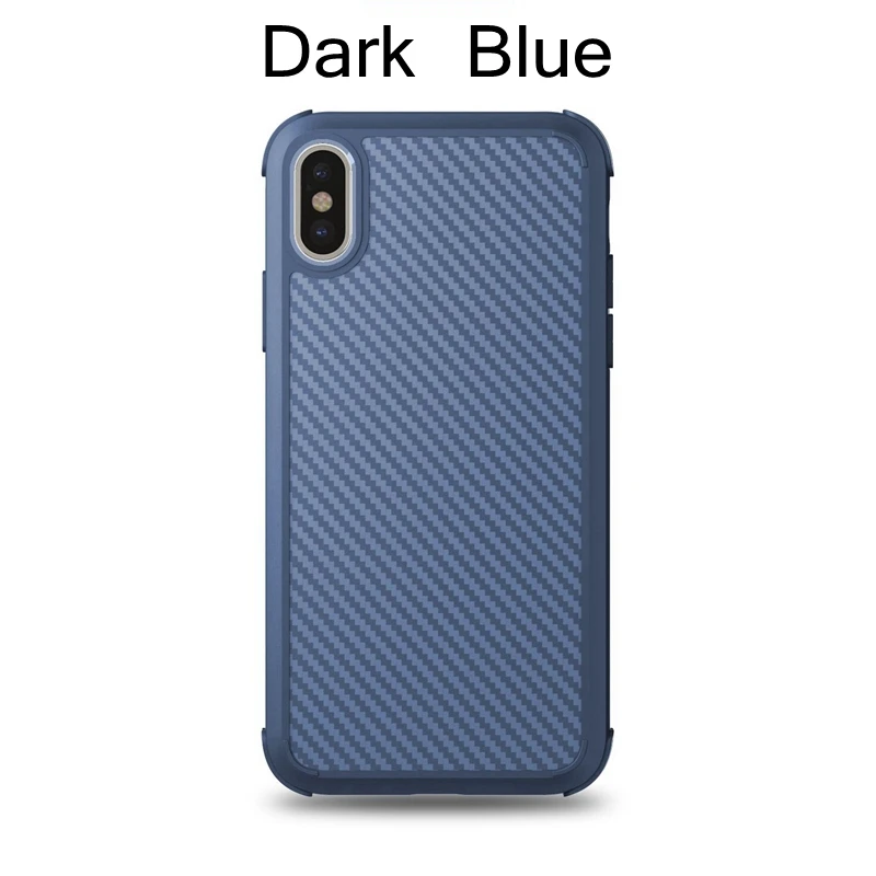 DBlue Чехол из углеродного волокна 6D Gasbag для iphone 11 Pro Max 6 6s 7 8 Plus X 10 XS XR XS MAX Модный противоударный мягкий чехол - Цвет: DBlue