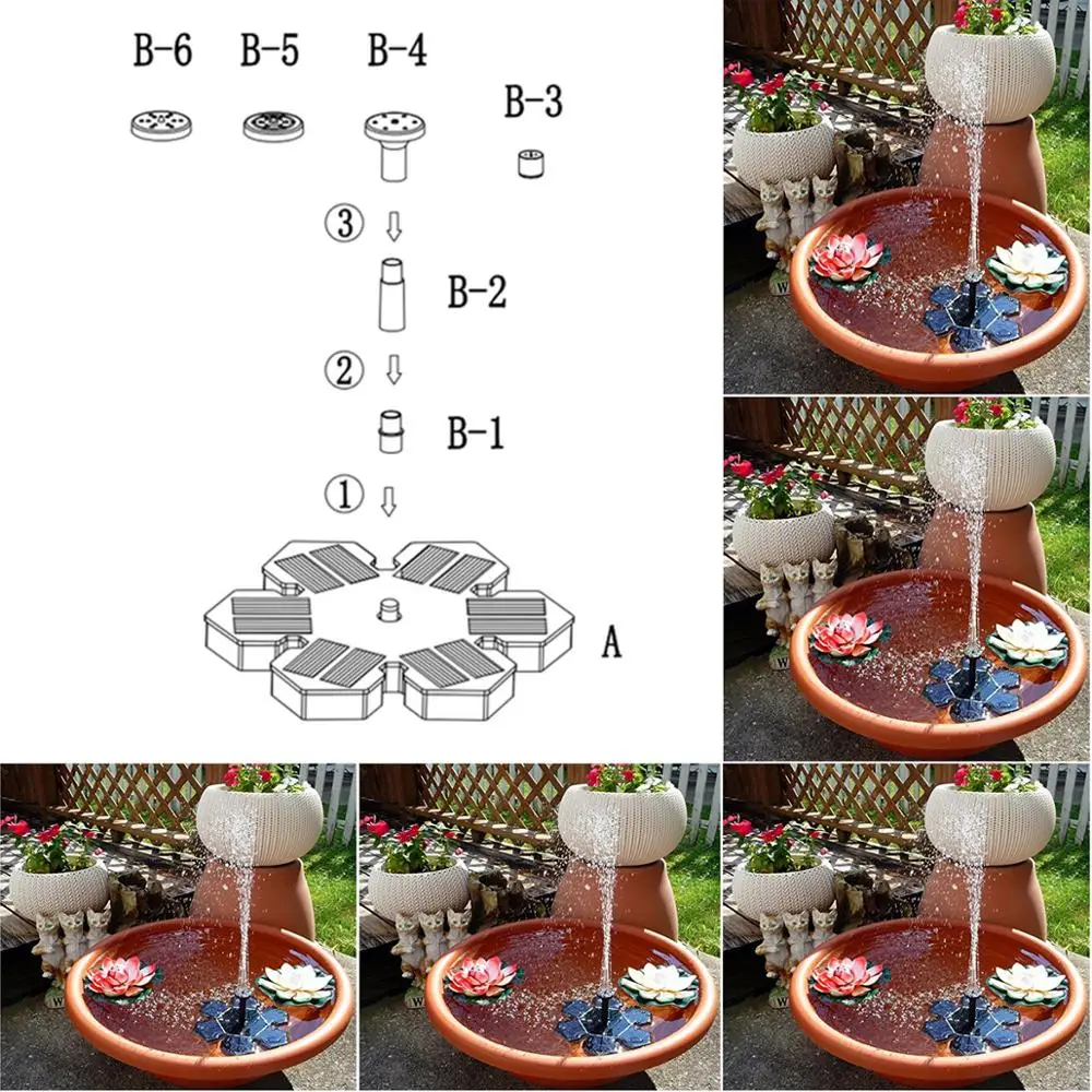 2020 Solar fountain Water Pump Garden Pool Pond Bird Bath Fish Tank Park Indoor Landscape Home Decoration Collector New | Игрушки и