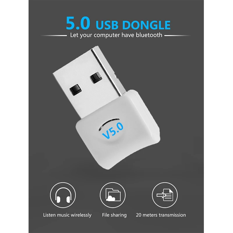 USB Bluetooth 5 0 приемник адаптер беспроводной передатчик аудио стерео для ПК наушники