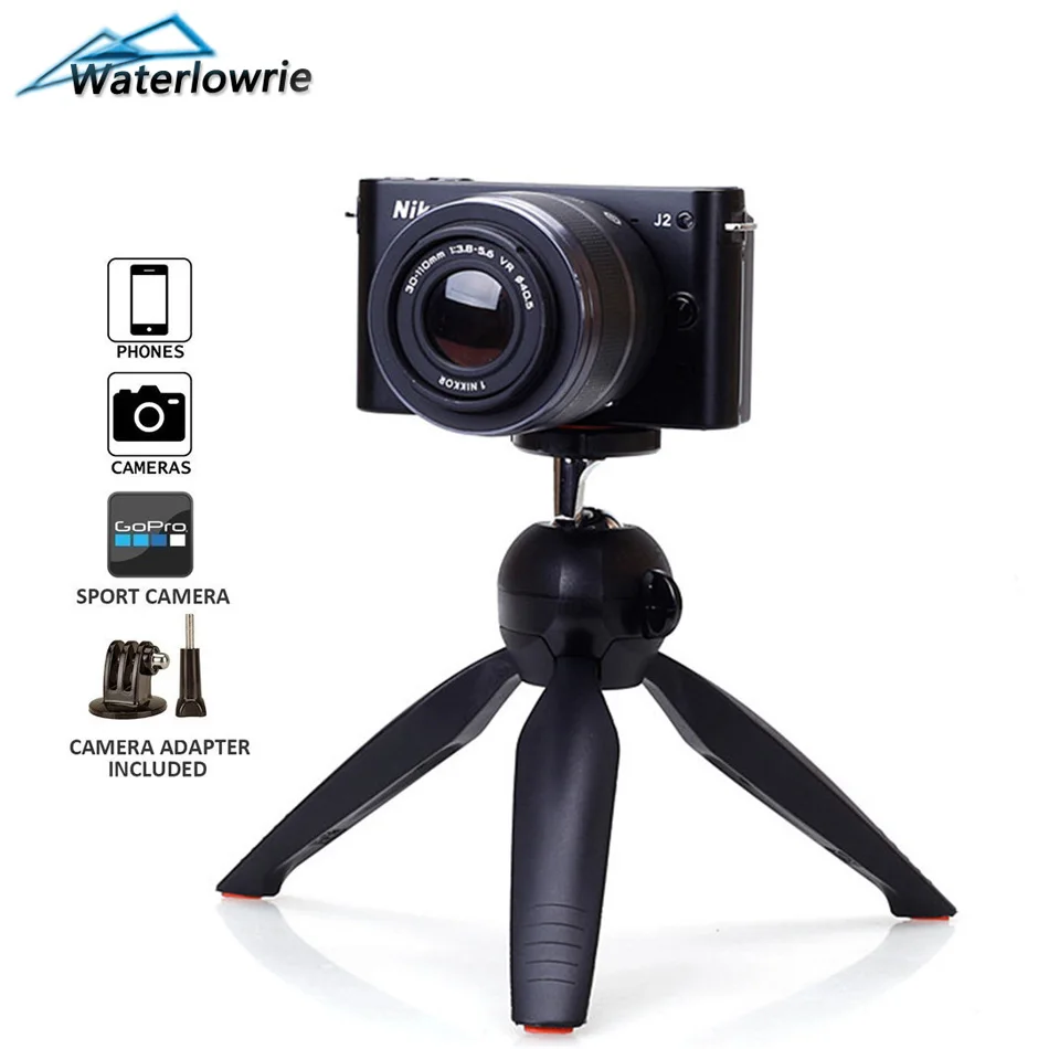 Мини столиковый тренога для мобильного телефона iphone Samsung Huawei Xiaomi и экшн-камер GOPRO SJCAM YI со всемирным держателем.