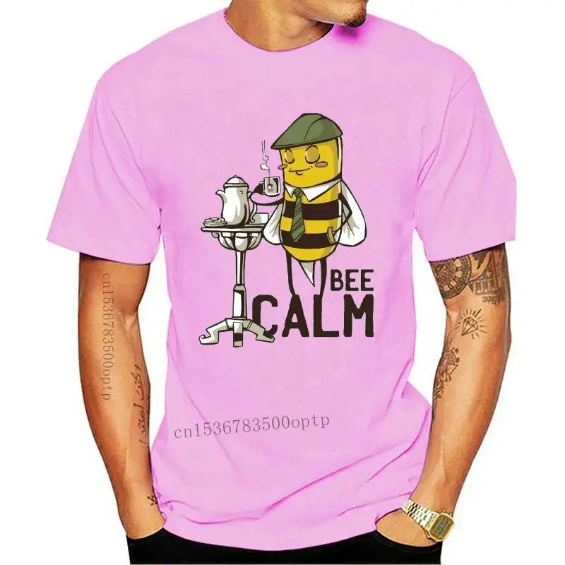 

New Bee calm men's funny premium T-Shirt full-figured Tee Shirt