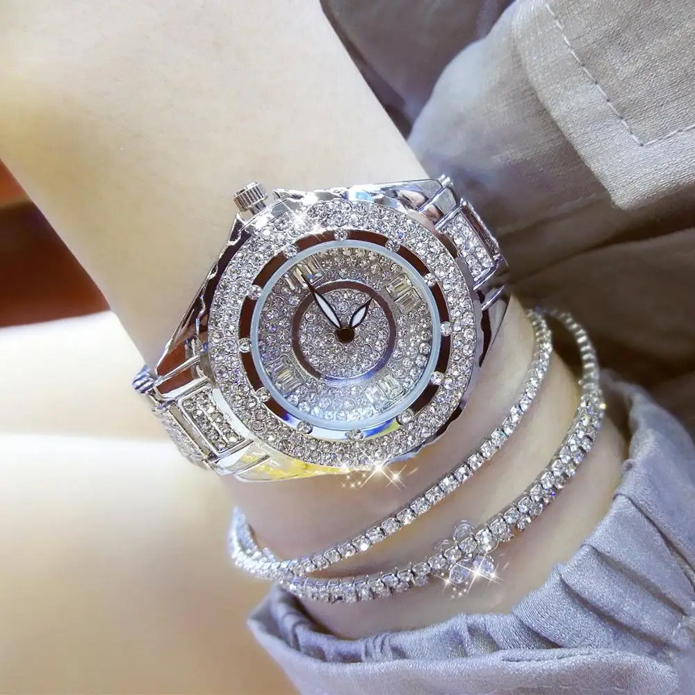 

High Quality BEE SISTER Hot Sale Elegant Women Watch with Czech Diamond 30m Bling Bling Starry Sky Watch Wife Gift (NO bracelet)