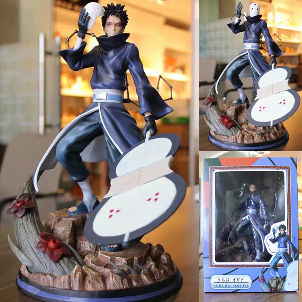 Наруто Shippuden аниме GK фигурку модель Uchiha Obito Tobi ПВХ 31 см Статуя Коллекционная