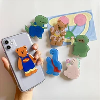 Luxury Universal Cute Epoxy Bear Phone Socket Mobile Phone Accessories Mobile Phone Holder Mobile Phone Ring Bracket Socket