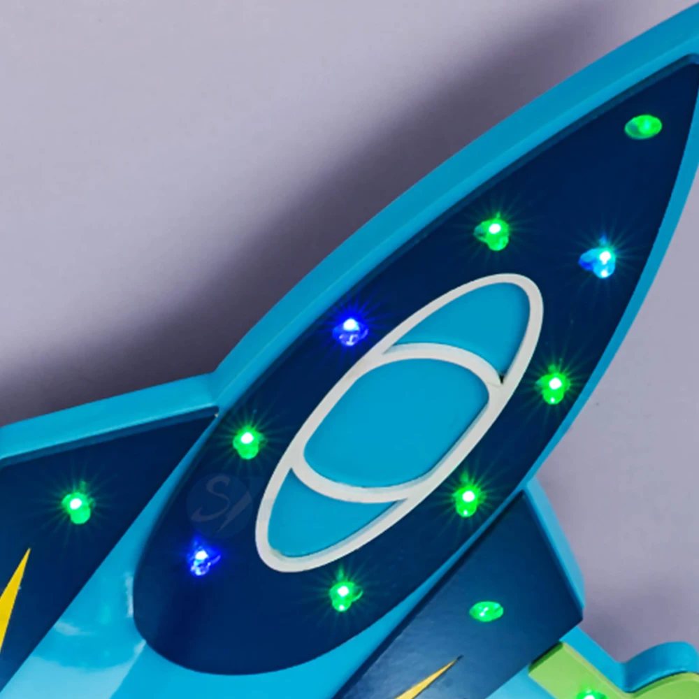 Потолочная лампа в виде самолета мультяшный светильник с дистанционным