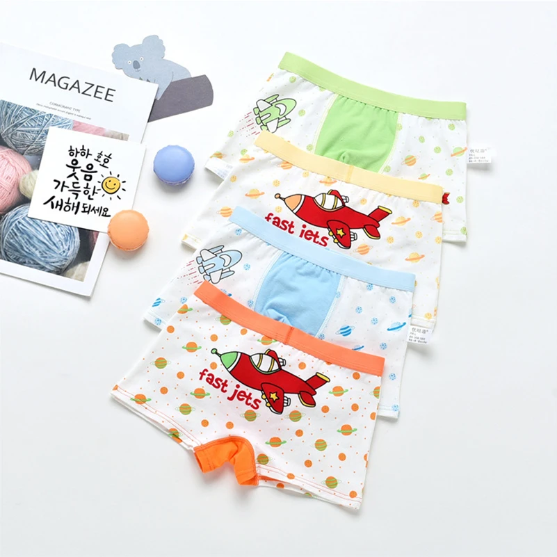 2 шт./лот с героями мультфильмов нижнее белье для мальчиков мягкие дышащие