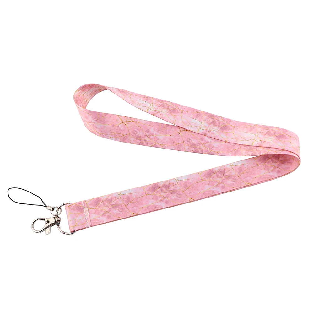 Ремешки для ключей CB1229 с мраморным рисунком розовый шейный ремешок кнопки