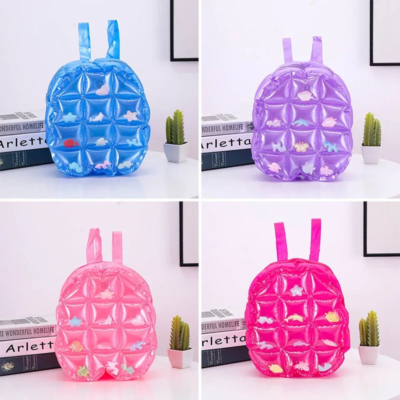 

Надувной рюкзак с пузырьками для детей, детский пляжный плавающий ранец, надувная школьная сумка, водонепроницаемый защитный рюкзак, школь...