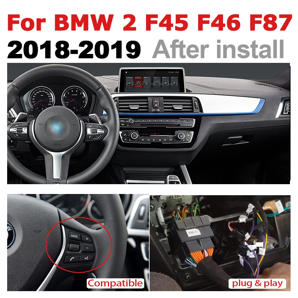 Автомобильное радио 2 din GPS Android навигация для BMW серии F45 F46 F87 2018 ~ 2019 EVO AUX Стерео