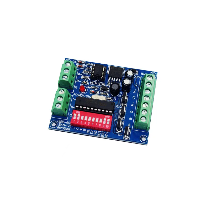 

Контроллер постоянного напряжения DMX512, WS-DMX-4CH-BAN-V3, DC5V-24V