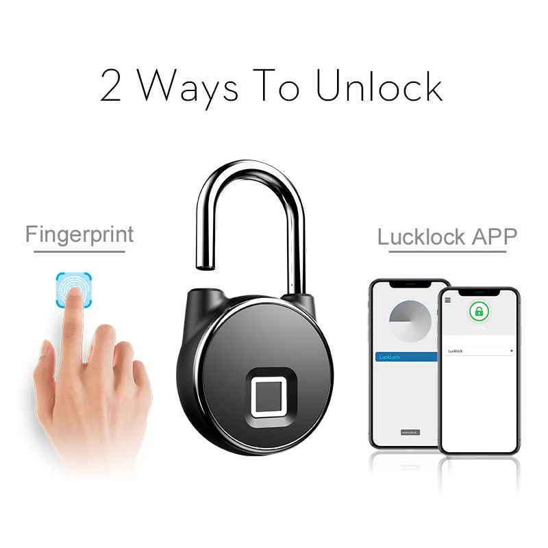 Дверной смарт-замок Anytek со сканером отпечатков пальцев IP66 водонепроницаемый без