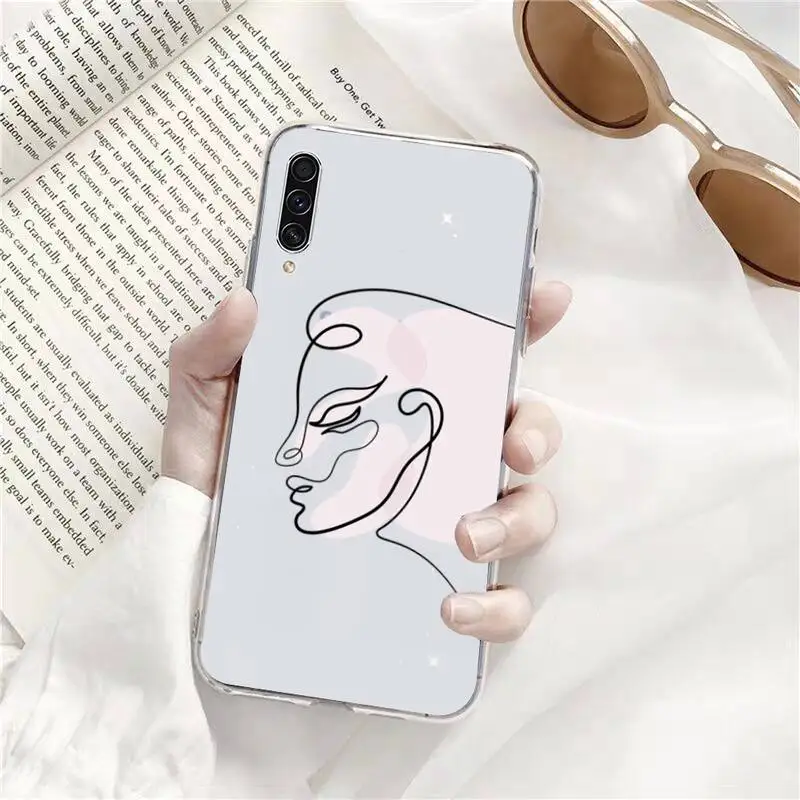 

Art Abstract Phone Case Transparent Clear For Samsung Galaxy A71 A21s S8 S9 S10 plus note 20 ultra