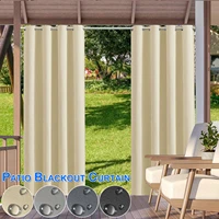 heat resistant outdoor lawn thermal patio curtains waterproof garden eyelets curtains for bedroom washable blackout curtains d30