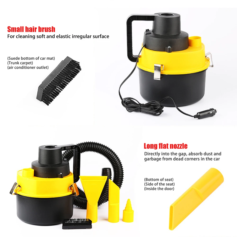 Автомобильный пылесос портативный автомобильный для влажной и сухой уборки