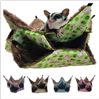flannel keep warm winter three layers geometric labyrinth hammock cages bed for small pet guinea pig hamster squirrel ferret