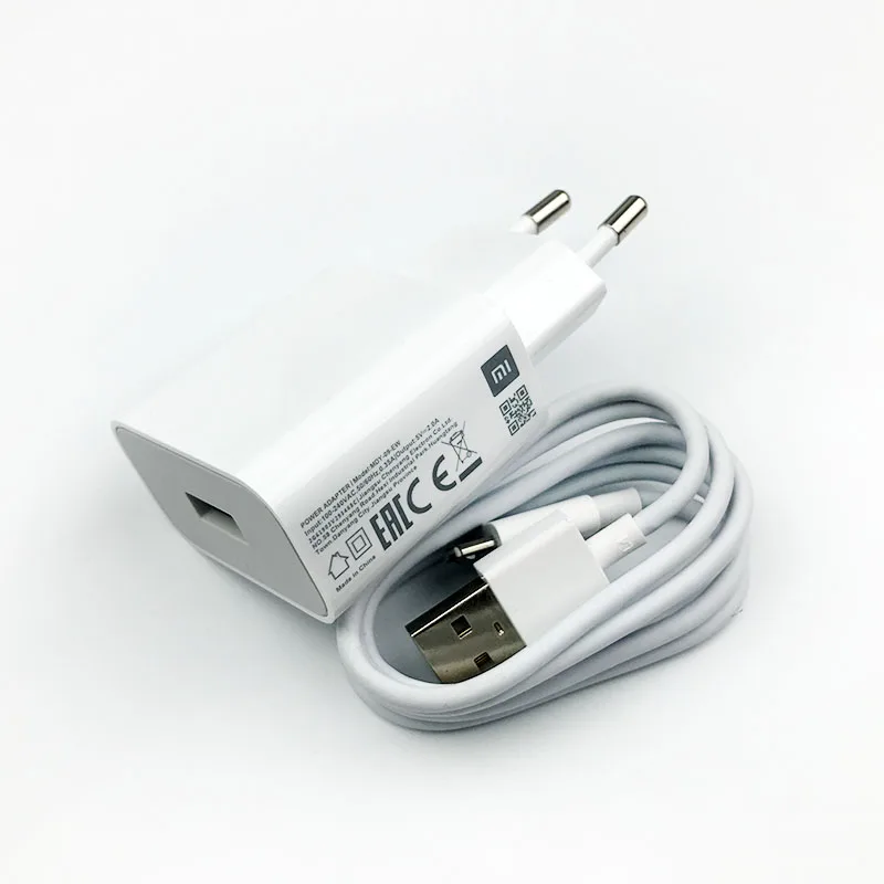 Xiaomi 10W быстрое зарядное устройство 5V2A ЕС вилка зарядный адаптер кабель Micro-USB для Redmi Note 2 3 4 5 plus pro 4X 5a 4a S2 3