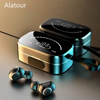 alatour bluetooth 5 1 earphones 3500mah power bank charging box wireless headphone sports waterproof earbuds headsets with mic