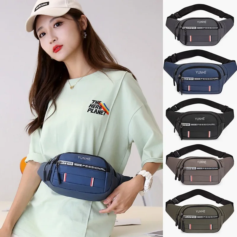 

Fashion Men Women Waist Bag Casual Fanny Pack Purse Large Phone Belt Bag Pouch Canvas Outdoor Travel Phone Bag Banana Hip Bags