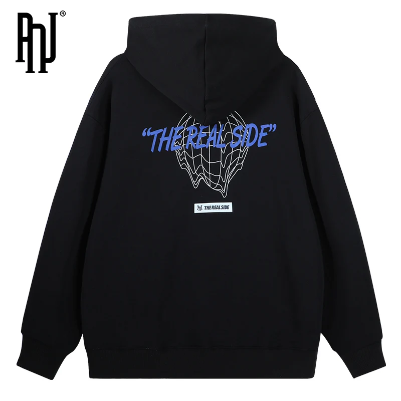 

PNJ original trendy Hoodie men's 2021 new black loose coat oversize casual top