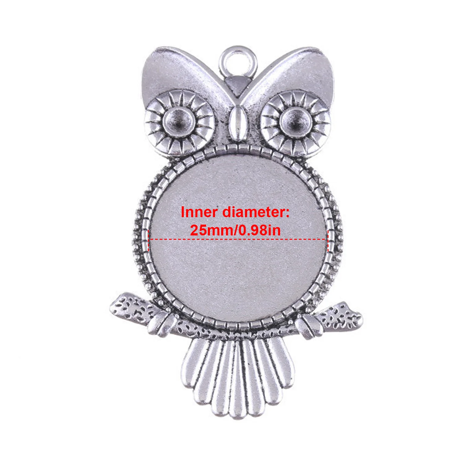 Пустая Подвеска для сережек в виде совы 10 шт. 25 мм подставка с кабошоном основа