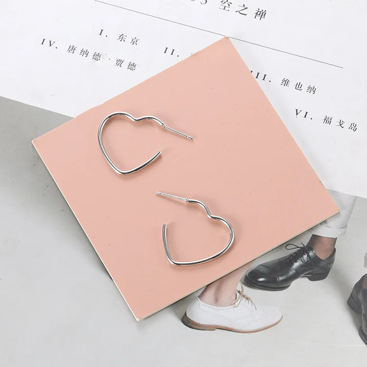 Европейские и американские открытые серьги-гвоздики из нержавеющей стали с