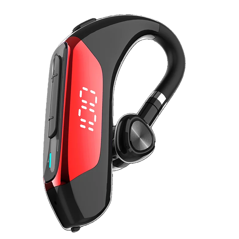 2021 new wireless earphone s08 smart bluetooth earbuds earhook 45hours music time led display earphone waterproof volume control free global shipping