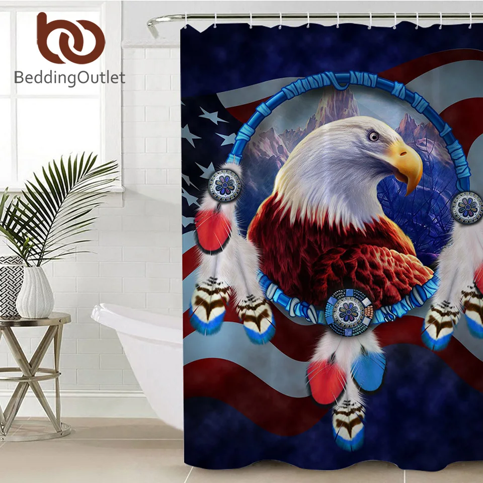 Занавеска BeddingOutlet с изображением орла декоративная занавеска С 3D рисунком для