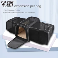 breathable double expansion laptop cat bag extensible out portable folding pet bag full twin wire comfortable breathe freely