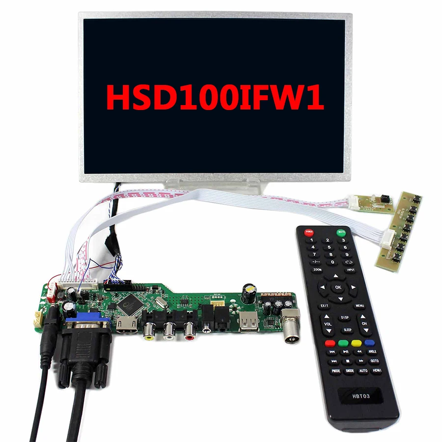 ЖК-дисплей 10 1 дюйма HSD100IFW1 1024 × 600 TFT-экран запасная часть панель монитора без/с