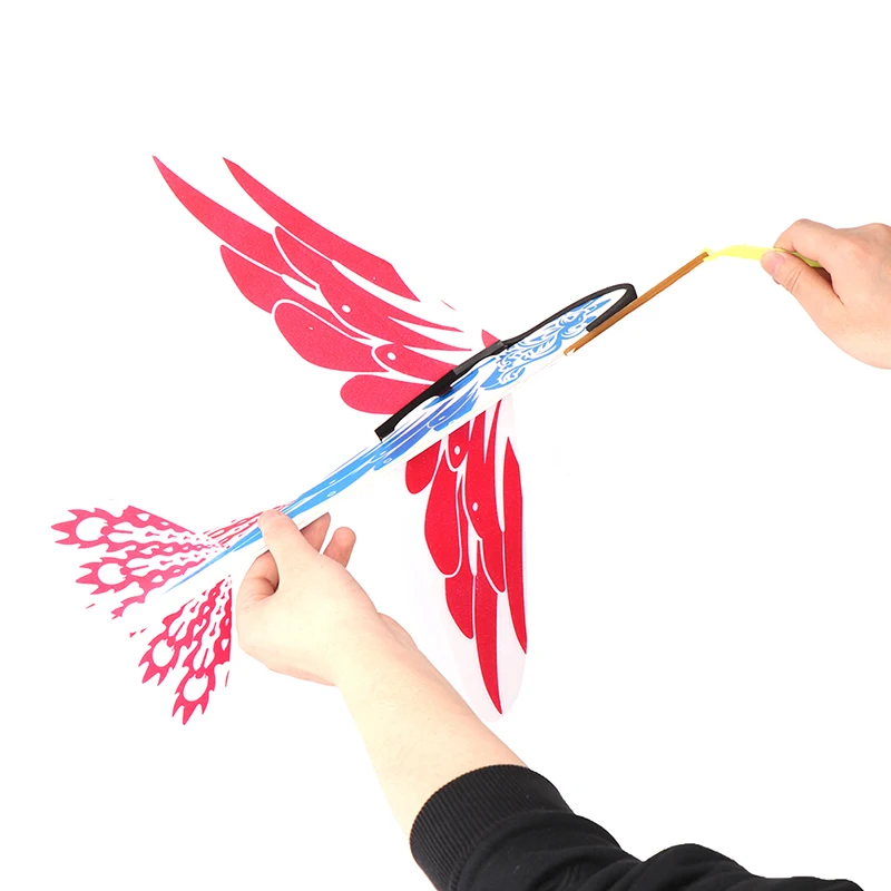 

38CM EPP Foam Hand Throw Airplane Rubber Band Ejection Outdoor Launch Glider Plane Gift Interesting Toys For Children Kids Game