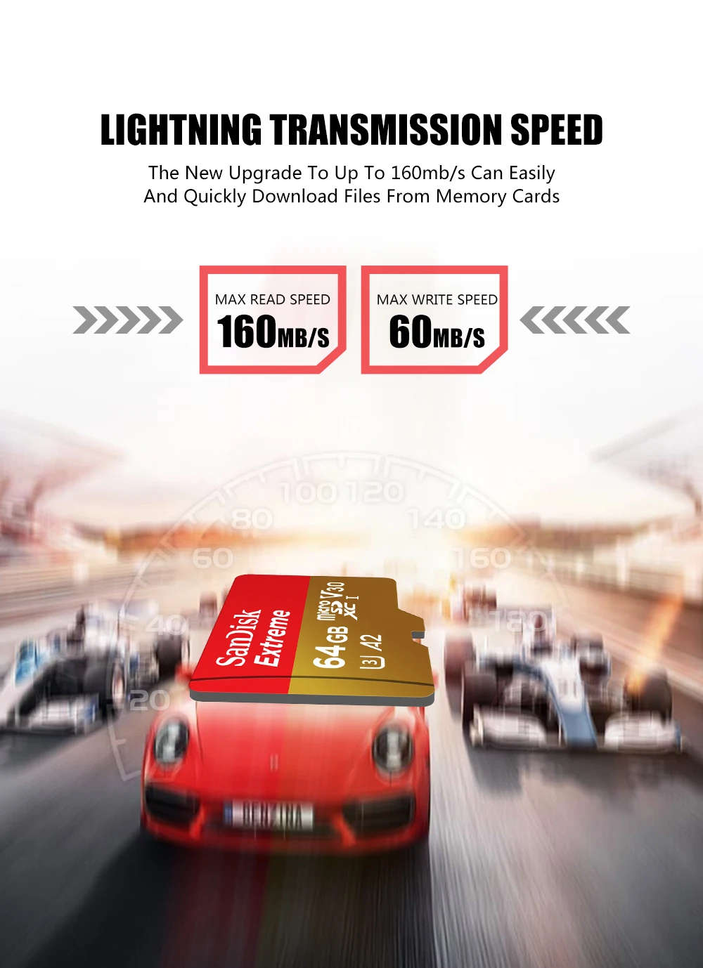 Карта памяти SanDisk Extreme Micro SD 32 ГБ 64 128 UHS-I U3 V30 A2 4K 256 400 гб TF/SD карты класс 10 SDHC SDXC |