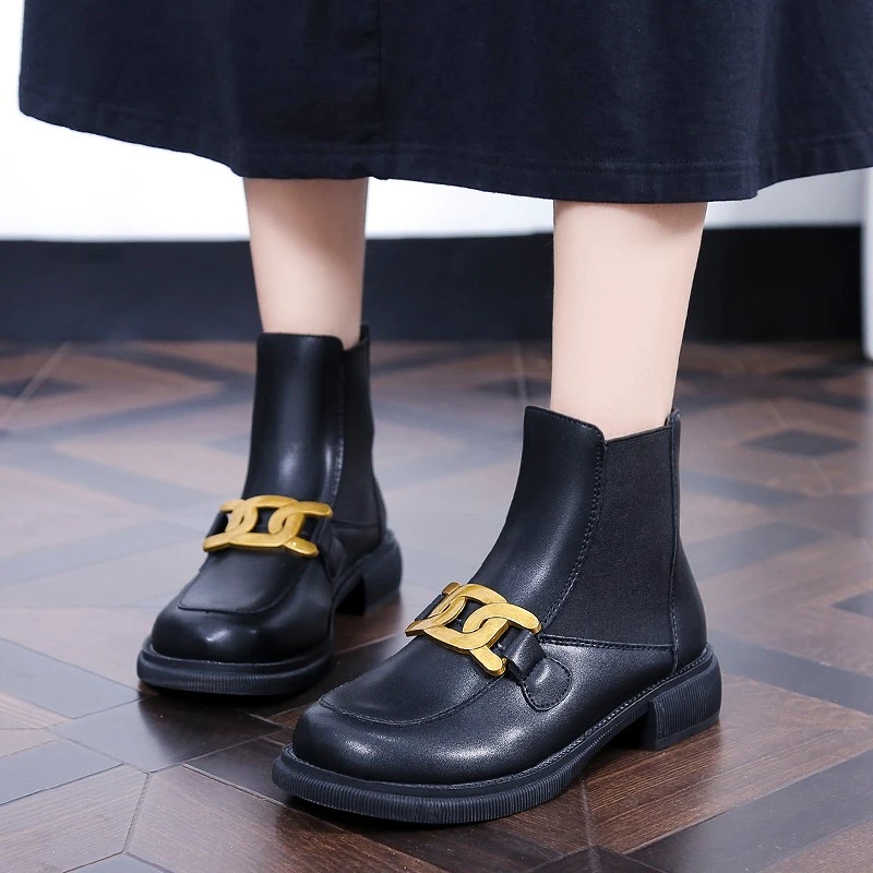 Женские ботинки 2021 мягкая кожаная обувь женские эластичные ботильоны