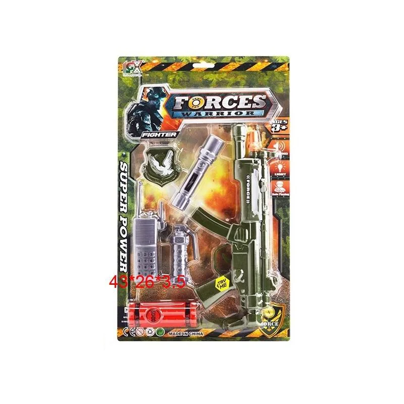 Игровой набор с оружием &quotВоенный&quot на батарейках свет/звук арт. 200516762 | Игрушки