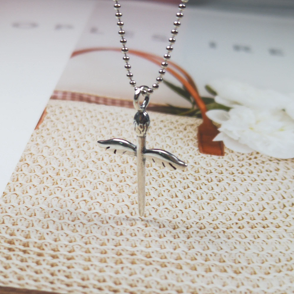 Ожерелье с подвеской в виде крыльев Ангела из стерлингового серебра 925 пробы