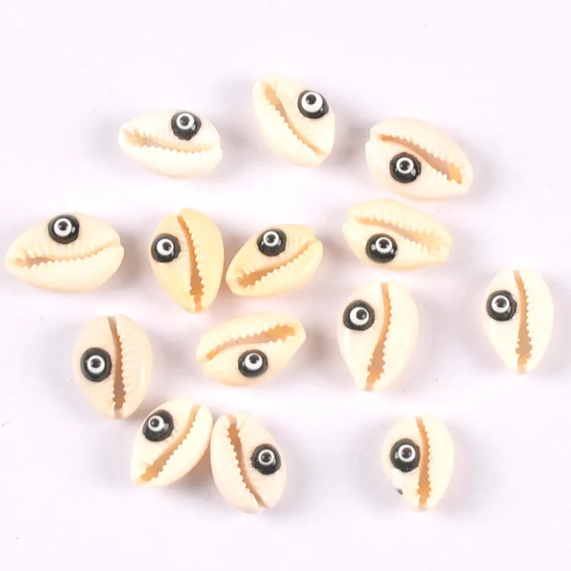 10 шт. бежевые ракушки с глазами ручной работы естественные для изготовления