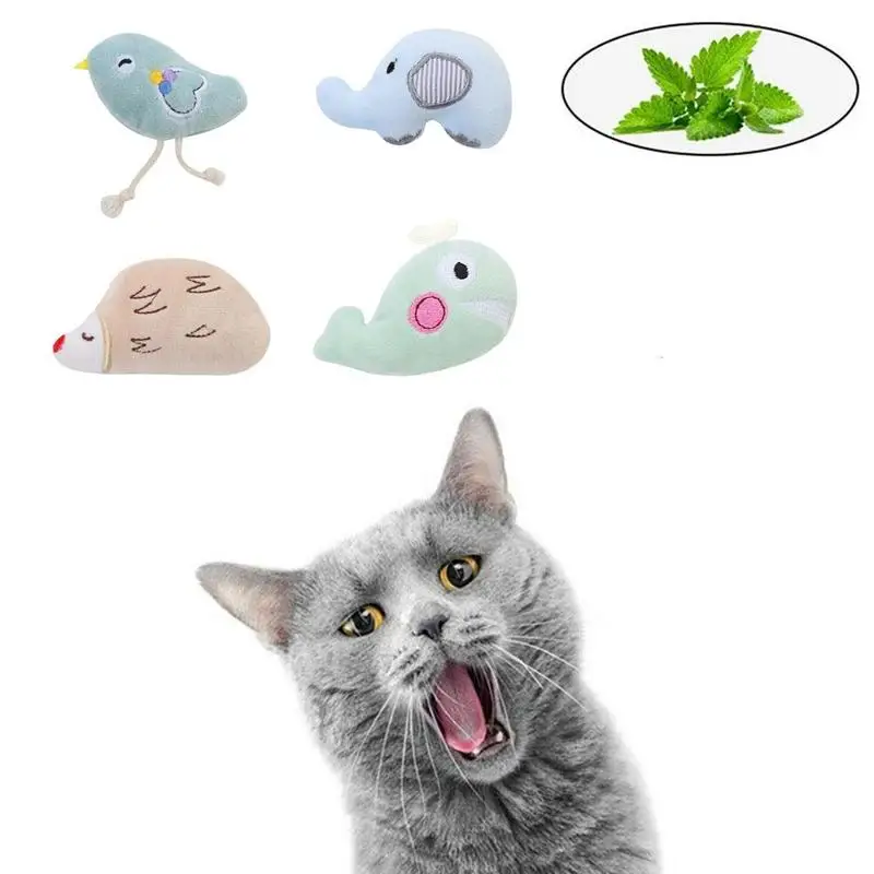 

Mini Cat Grinding Catnip Toys Funny Interactive Plush Cat Teeth Toys Pet Kitten Chewing Toy Claws Thumb Bite Cat