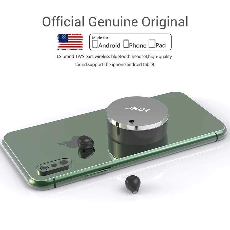 JHUR наушники вкладыши TWS Мини Bluetooth невидимый в ухо спортивные 5 0 стерео True