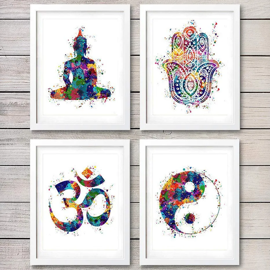 5D алмазная вышивка Мандала Рука Фатимы живопись йога искусство Тай Чи фрески для