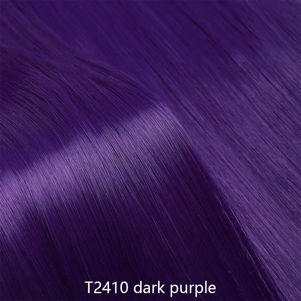 dark purple SNOILITE 26 дюймов Длинные прямые 5 клипс в одном куске Наращивание волос Синтетические зажимы в высокотемпературном волокне черный коричневый шиньон - Цвет: dark purple