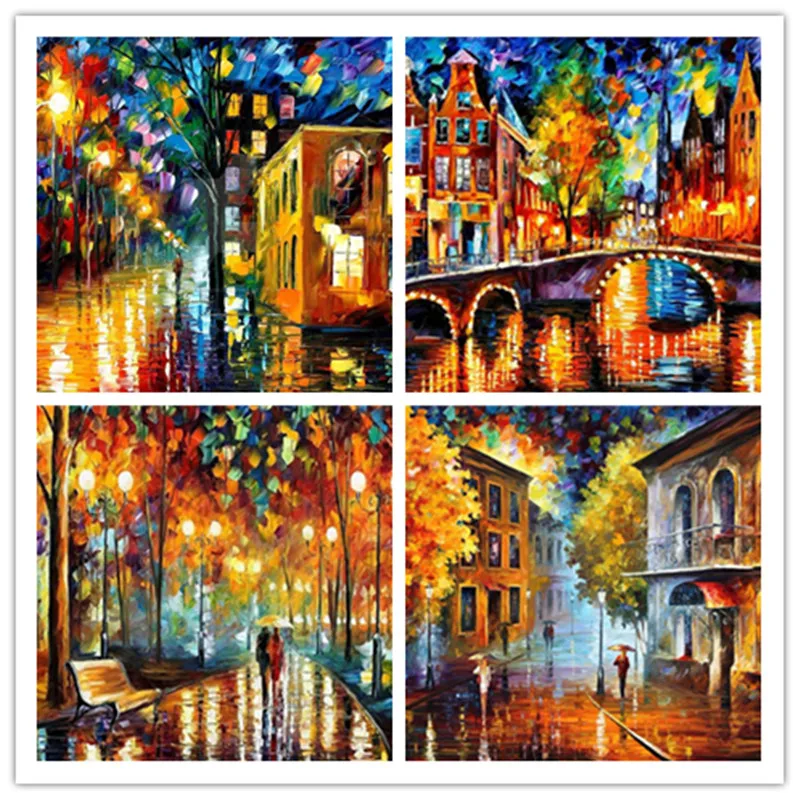 Diy Алмазная вышивка пейзаж уличные картины для алмазной вышивки Пейзаж улица DIY