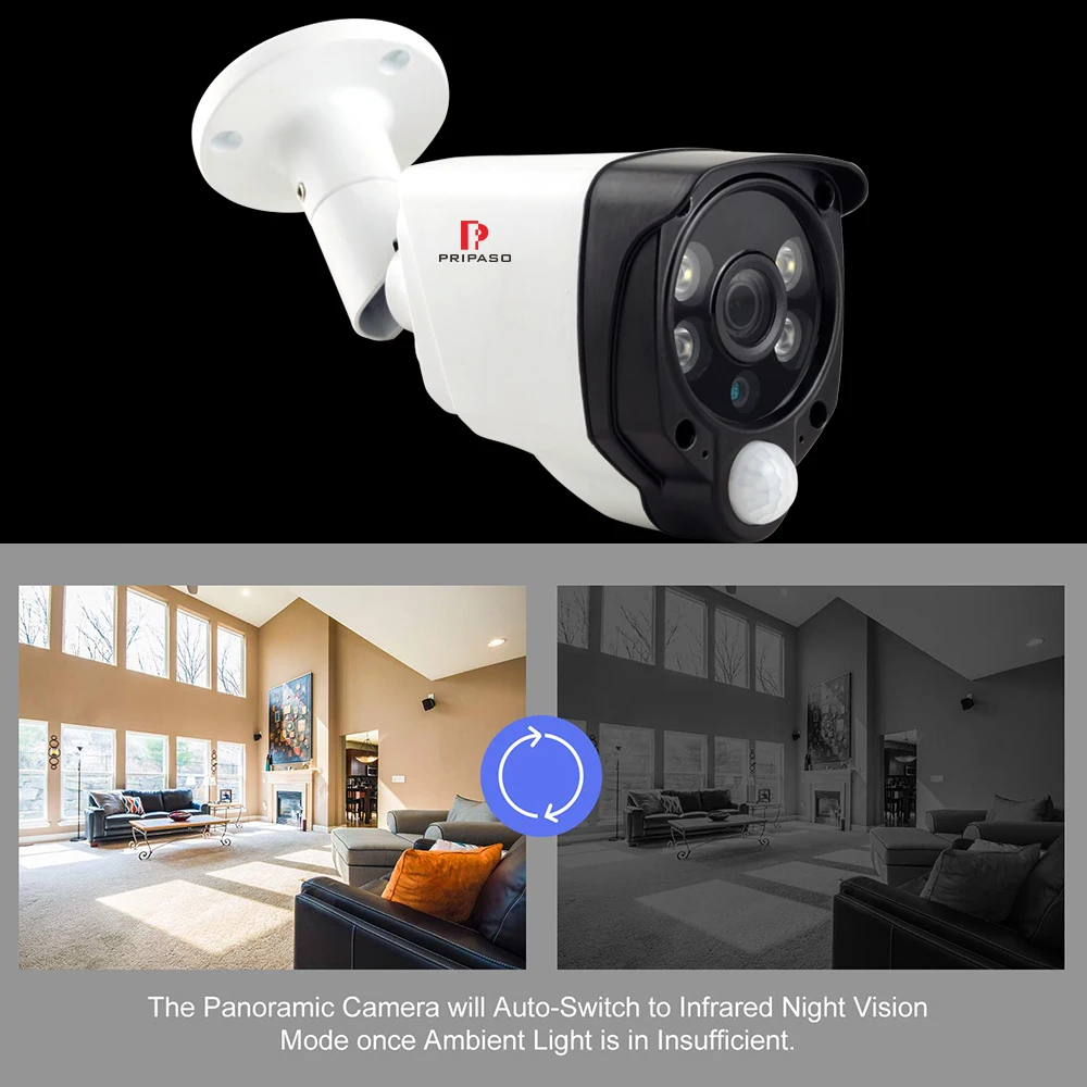 PIR 4 in1 цилиндрическая камера 1080P 2,0 МП CCTV наружная Водонепроницаемая камера Встроенный инфракрасный Сенсор ПИР камера