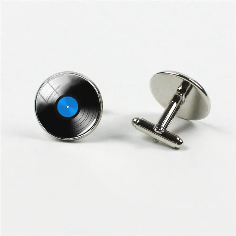 Новые запонки с музыкальными CD дисками Мужская рубашка модные аксессуары |
