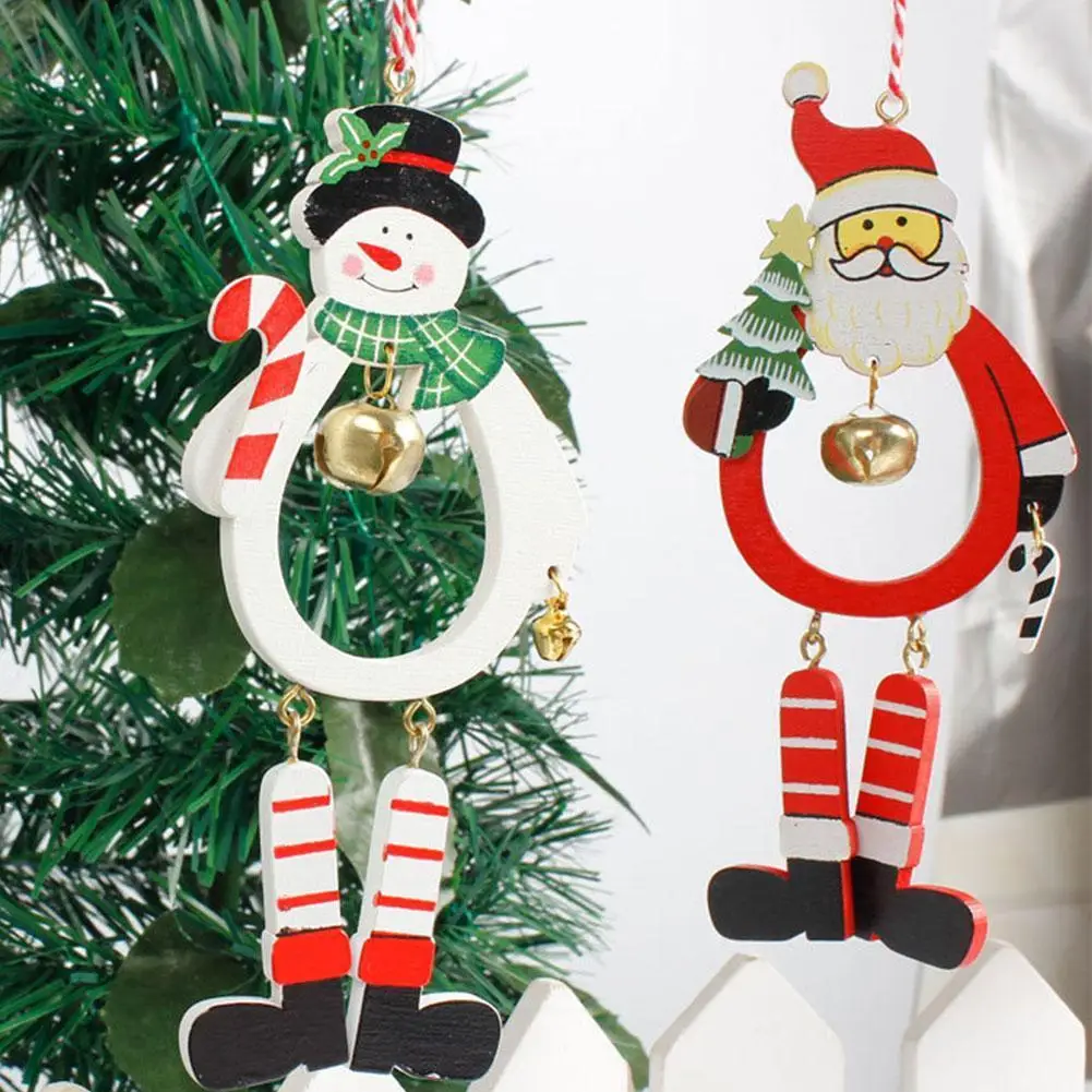 

2022 Christmas Pendant Hollow Christmas Tree Wooden Pendant Santa Claus Decoration Listing Christmas Ornaments