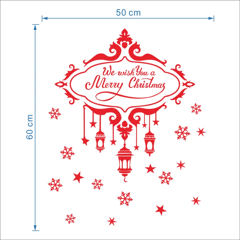 Мы желаем Вам Веселая наклейка на рождественскую стену Diy виниловые наклейки