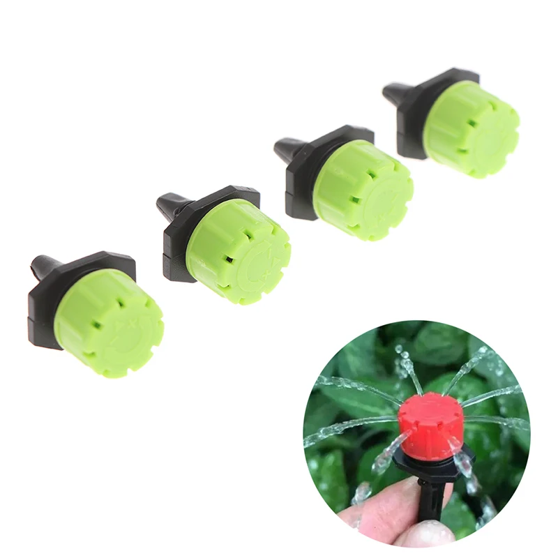 

50/100PCS 4/7mm Adjustable Dripper Garden 1/4 inch Micro Emitter Irrigation Nozzle Greenhouse Yard Watering Flower Lawn