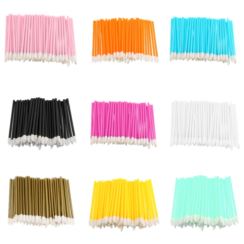 50 шт./лот мягкие одноразовые ватные палочки для татуировки Кисти макияжа губ