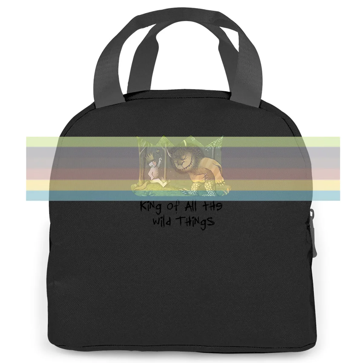 

Retro 1963 Where The Wild Things Are Print Brand women men Portable insulated lunch bag adult student