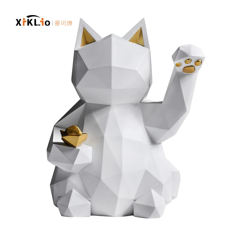 

home desk decoration accessories figurines interior Living room resin maneki neko office ornaments Factory gifts direct sales